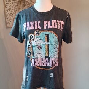 Pink Floyd Distressed T-Shirt - Black and Pink